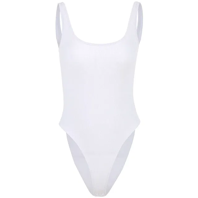 2021 Ladies Swimsuit One Piece Backless Monokini Sizes S - L