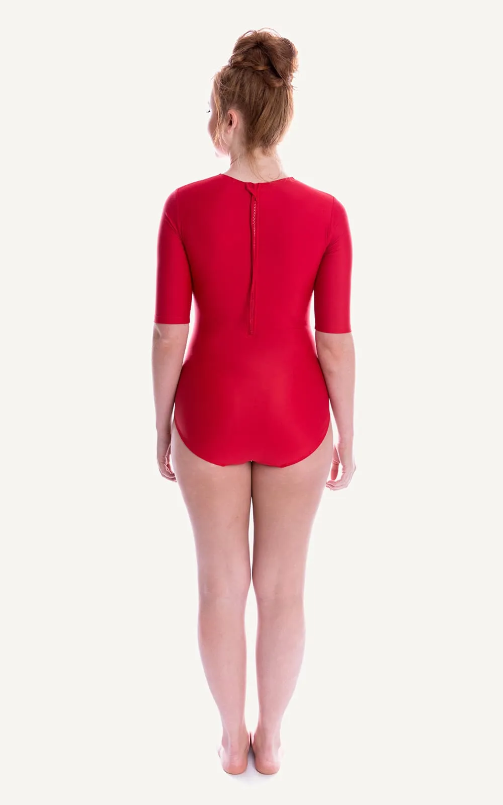Ava Half Sleeve One Piece Swimsuit | Ruby