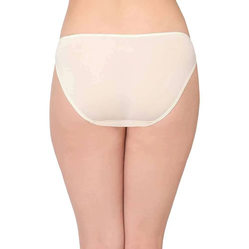 Basic Mold Low Waist Low Coverage Everyday Wear Bikini Panty - Cream