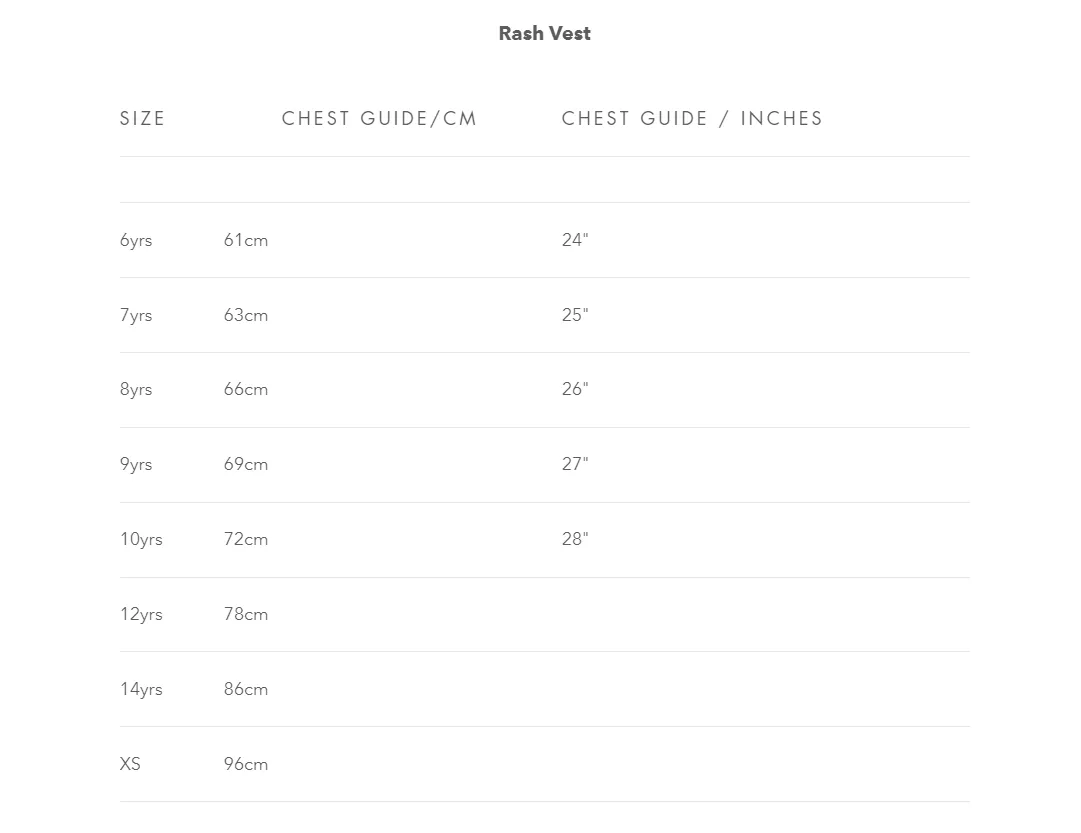 BCSG SWIM RASH VEST