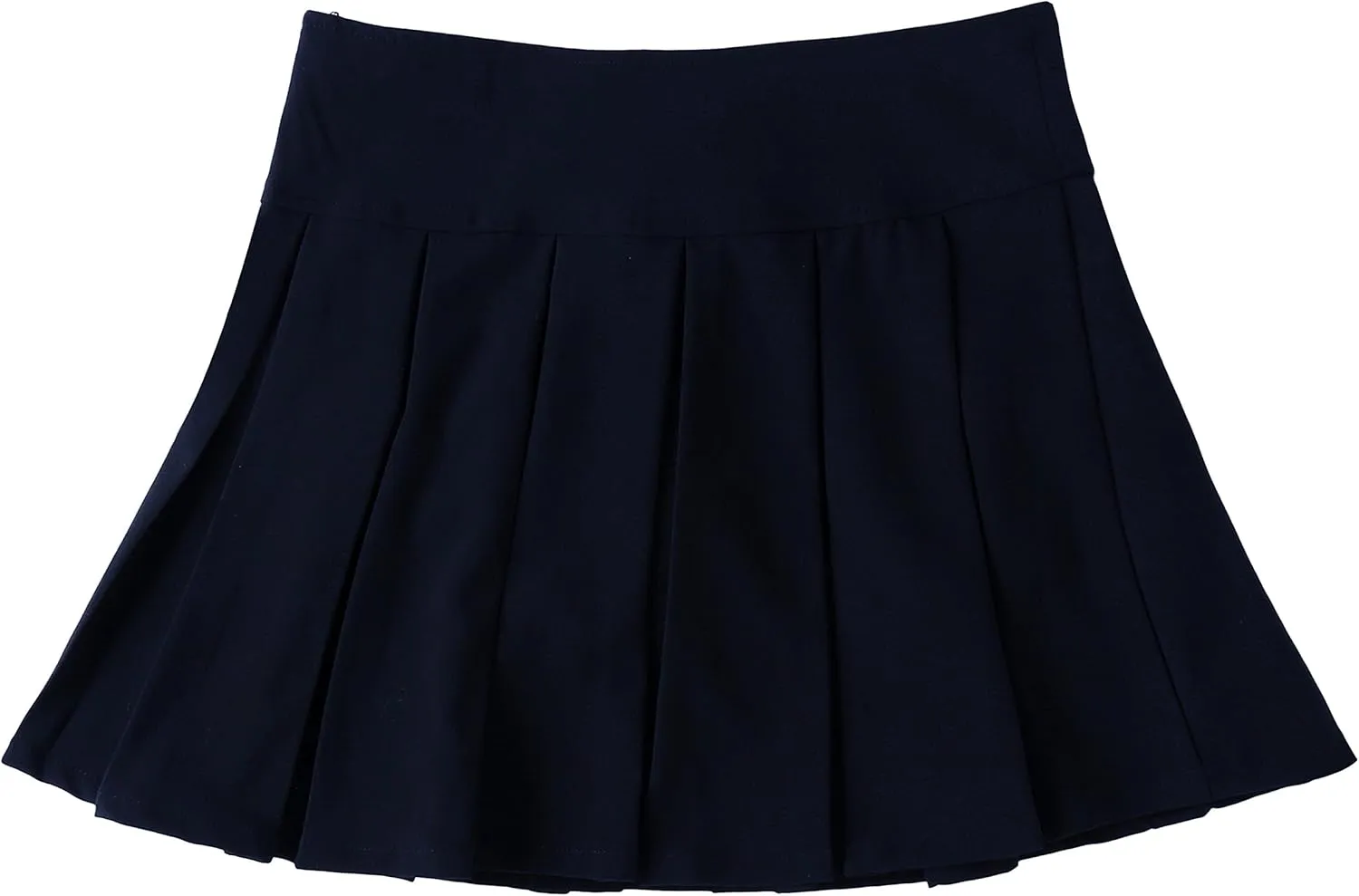 Bienzoe Girls School Uniform Skirt: Kids Adjustable Waist Stretchy Pleated Skort