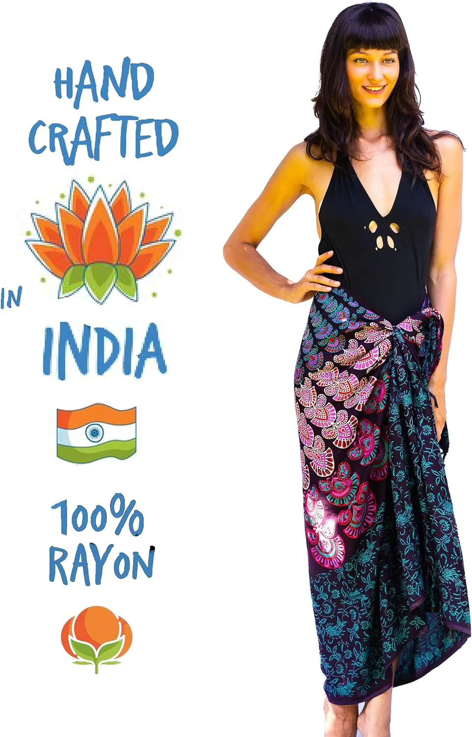 Boho Chic Pareo - Mandala Pareo - Bikini Swimsuit Cover Up - Beach Dress - Wrap