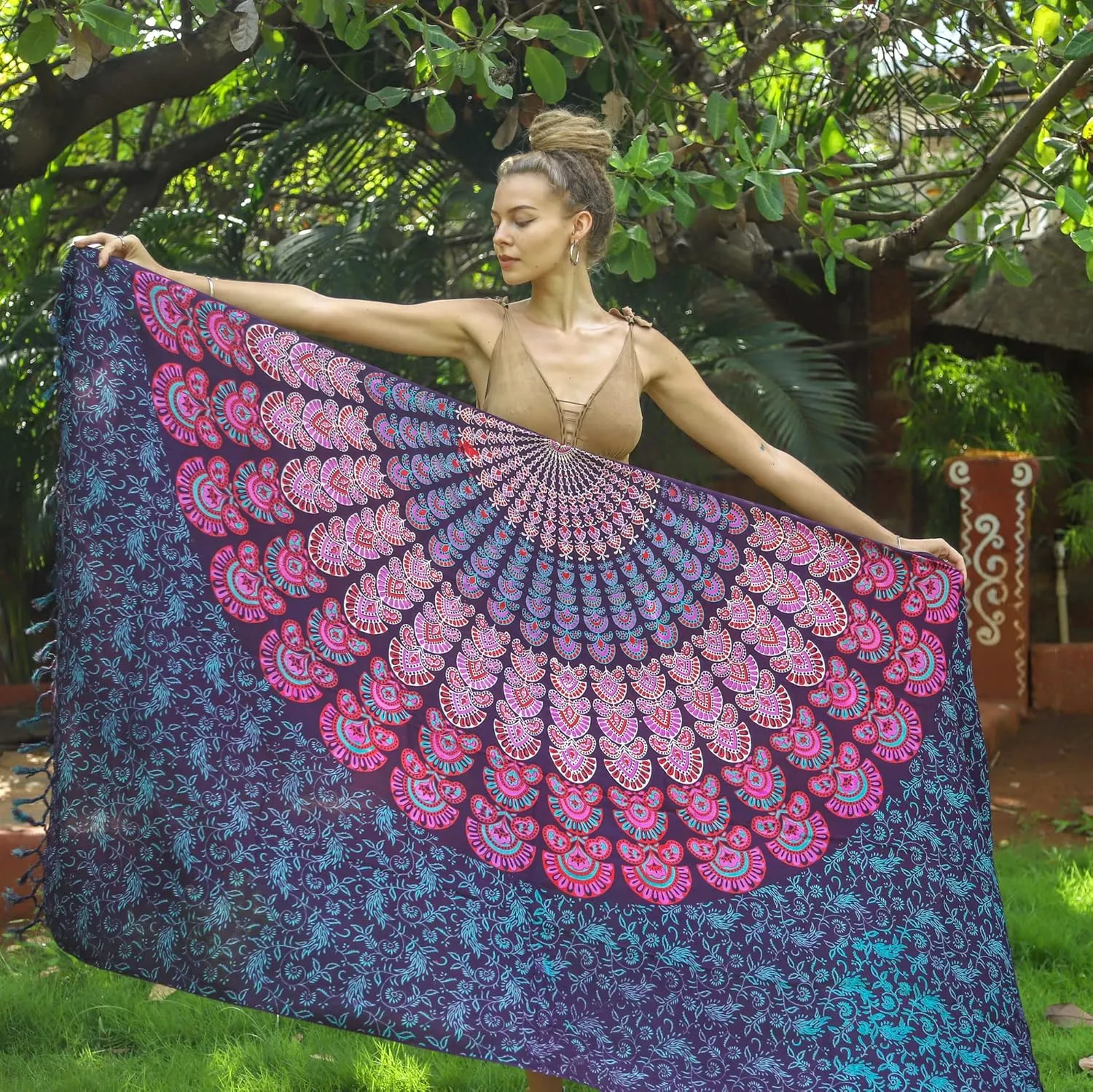 Boho Chic Pareo - Mandala Pareo - Bikini Swimsuit Cover Up - Beach Dress - Wrap