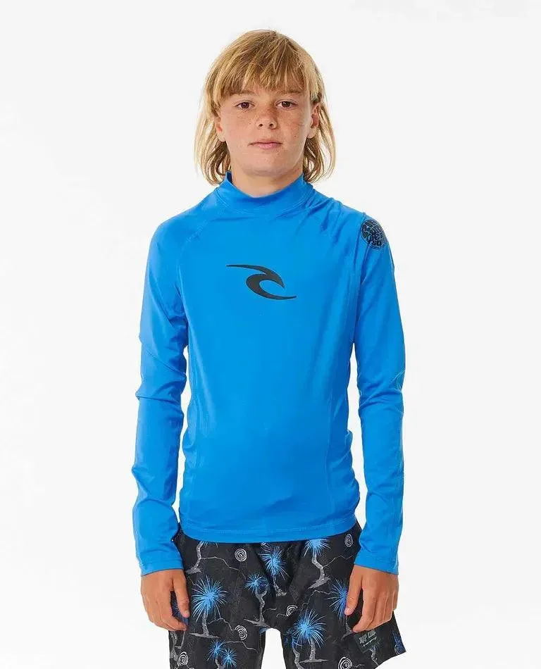 Brand Wave Uv Long Sleeve Rash Vest - Boys (8-16 Years)