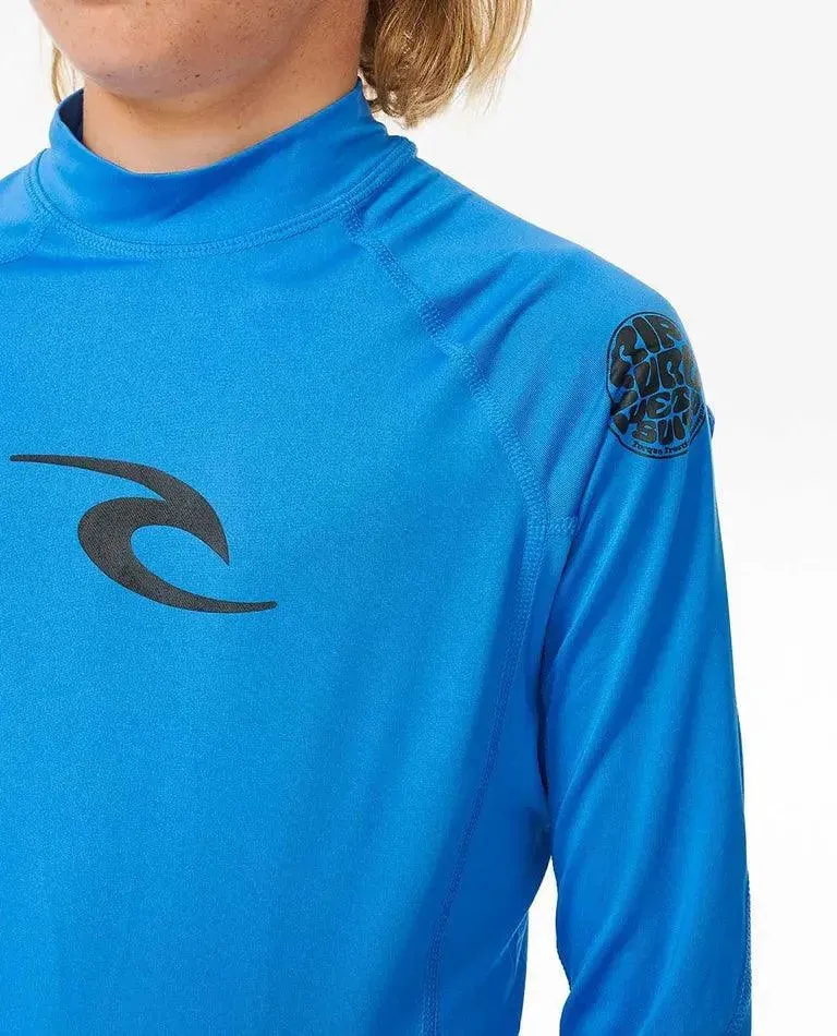 Brand Wave Uv Long Sleeve Rash Vest - Boys (8-16 Years)