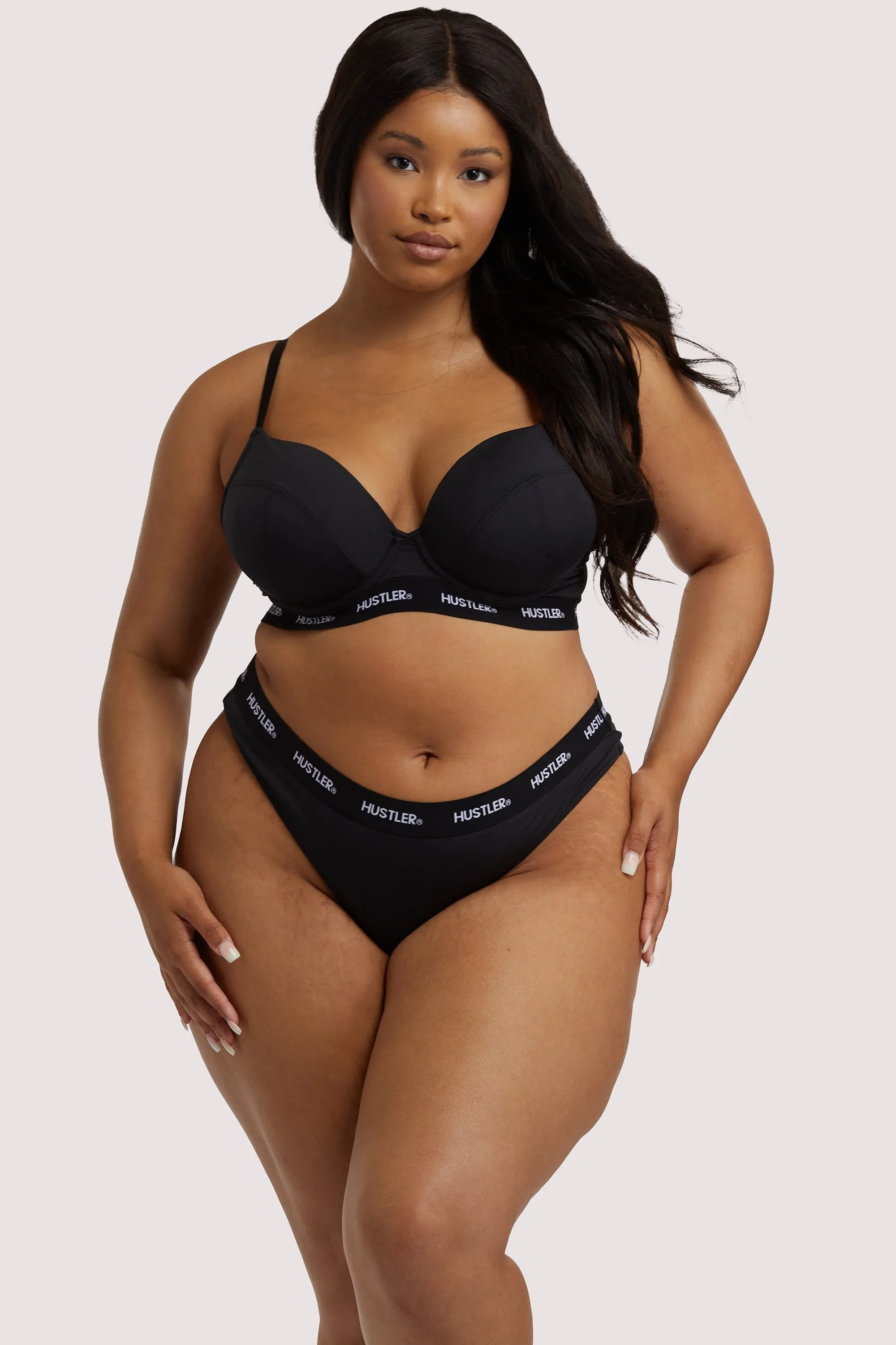 Branded Black Plunge Push Up Bra