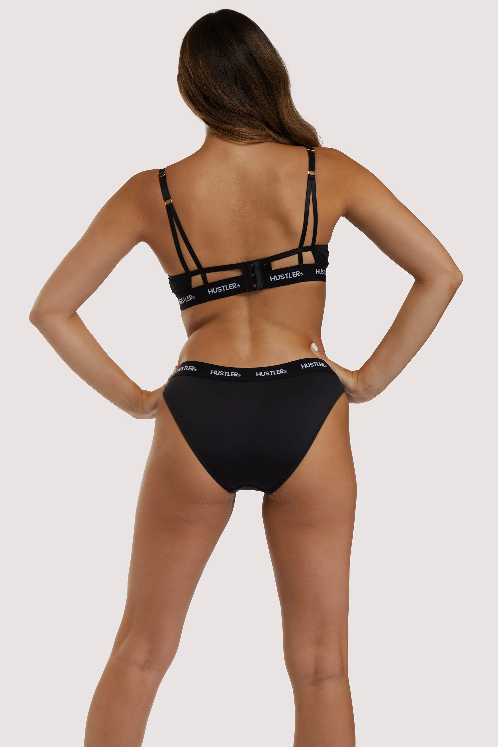 Branded Black Plunge Push Up Bra