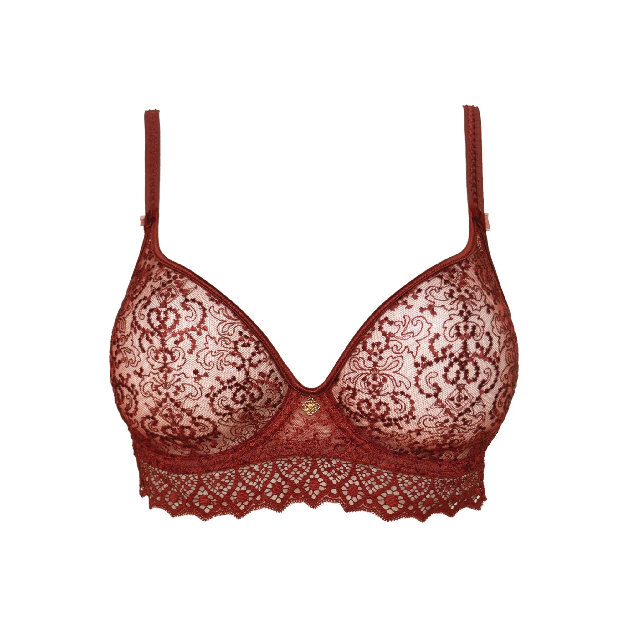 Cassiopee Cuivre Doré Seamless Plunge Bra