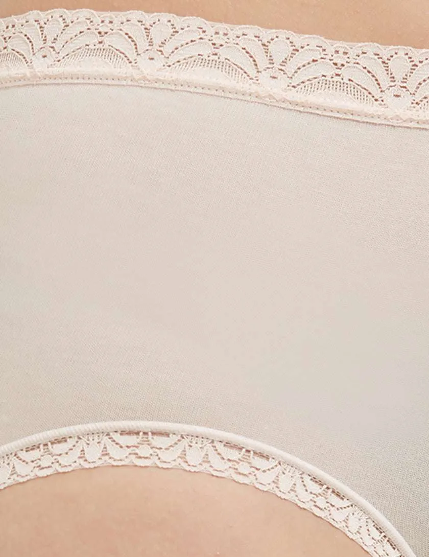 Dear Hip High Coverage Low Waist Brief Panty - Beige