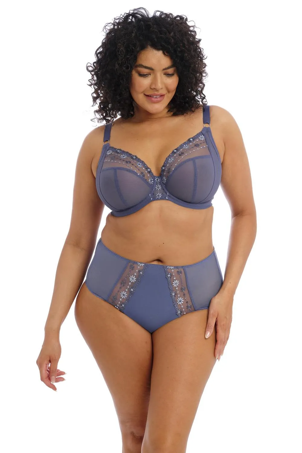 Elomi Matilda Convertible Plunge Bra, Denim Daisy (EL8900)