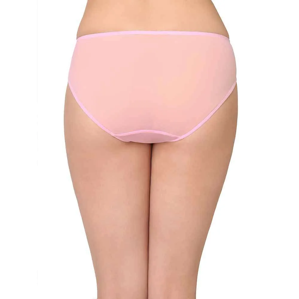 Essential Lace Low Waist Low Coverage Bridal Wear Lace Bikini Panty - Light Pink