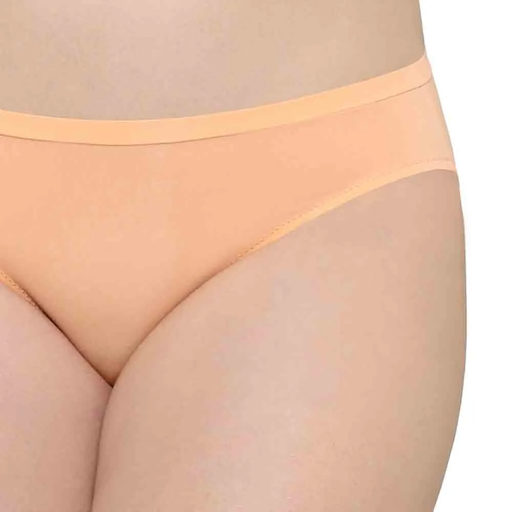Everyday Elegance Low Waist Medium Coverage Everyday Wear Bikini Panty - Peach