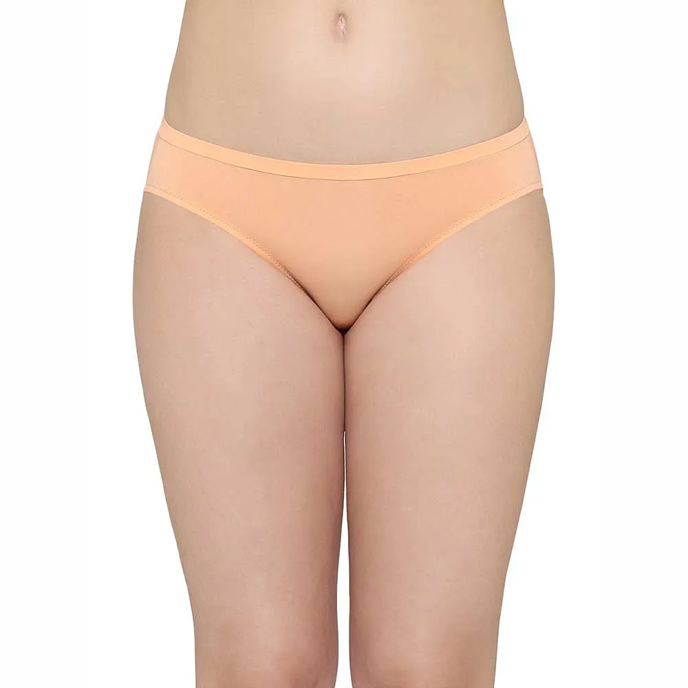 Everyday Elegance Low Waist Medium Coverage Everyday Wear Bikini Panty - Peach
