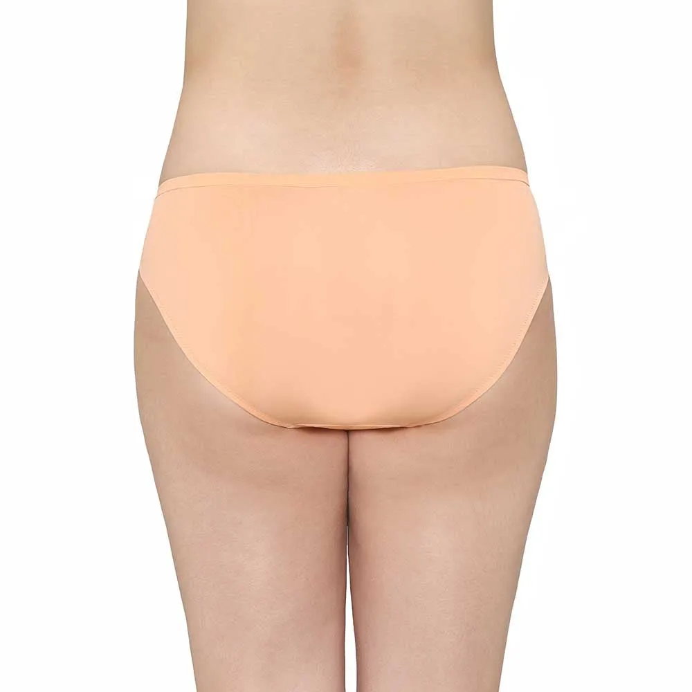 Everyday Elegance Low Waist Medium Coverage Everyday Wear Bikini Panty - Peach