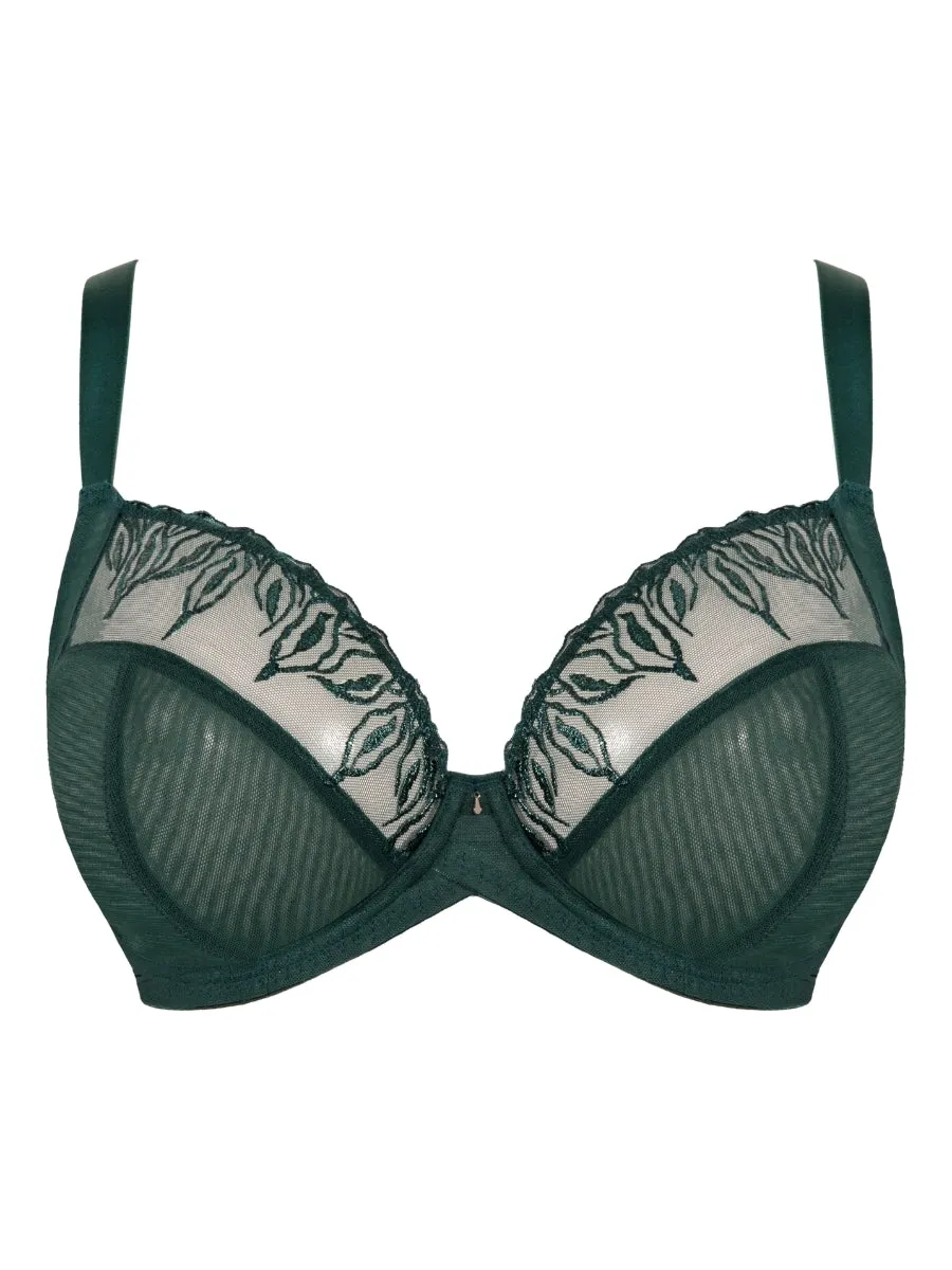 Flare Full Plunge Bra - Emerald Sparkle
