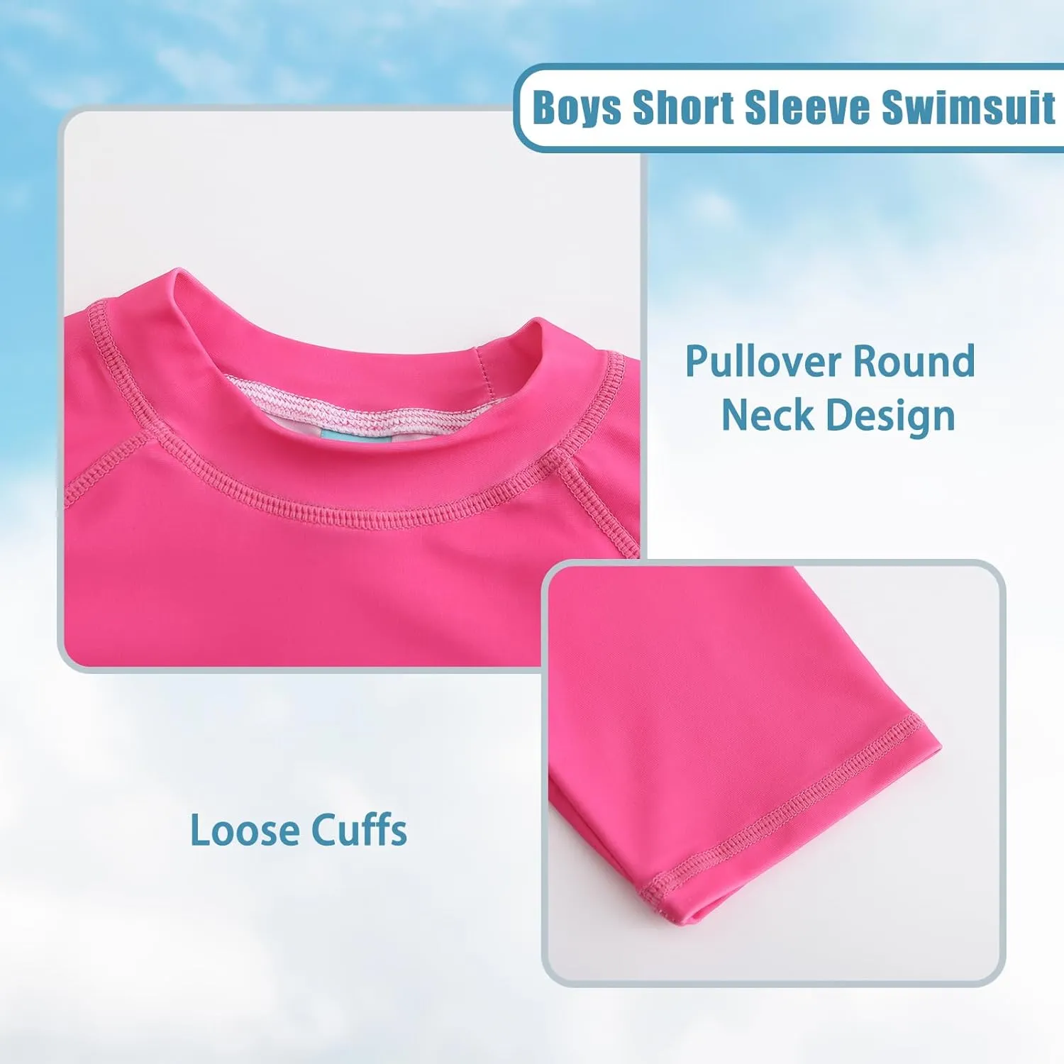 Girls Short Sleeve Swim Shirt for Kids Girls Rash Guard Swimsuits with UPF 50  Sun Protection Swim Top 3-16 Years
