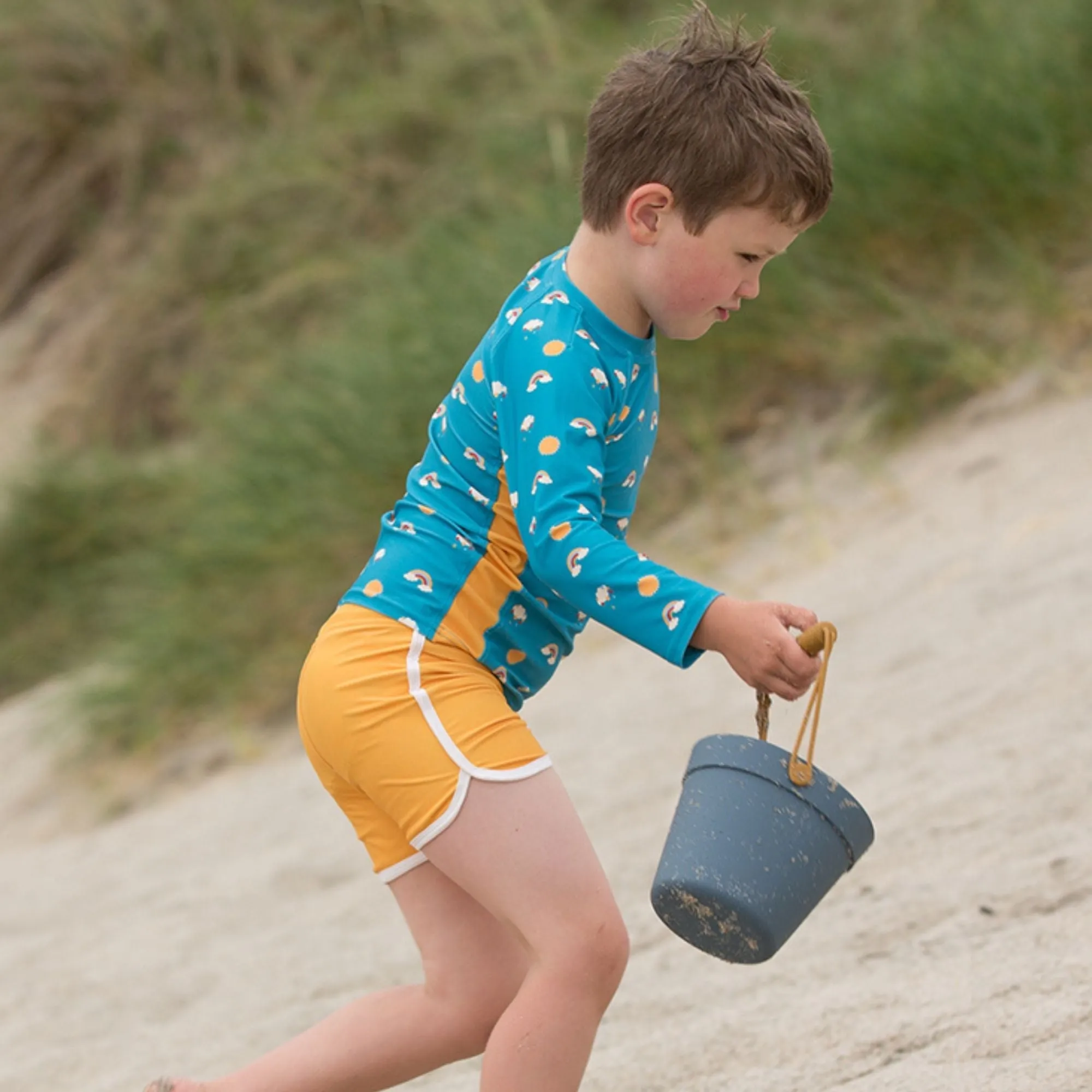 Gold UPF 50  Recycled Swim Shorts