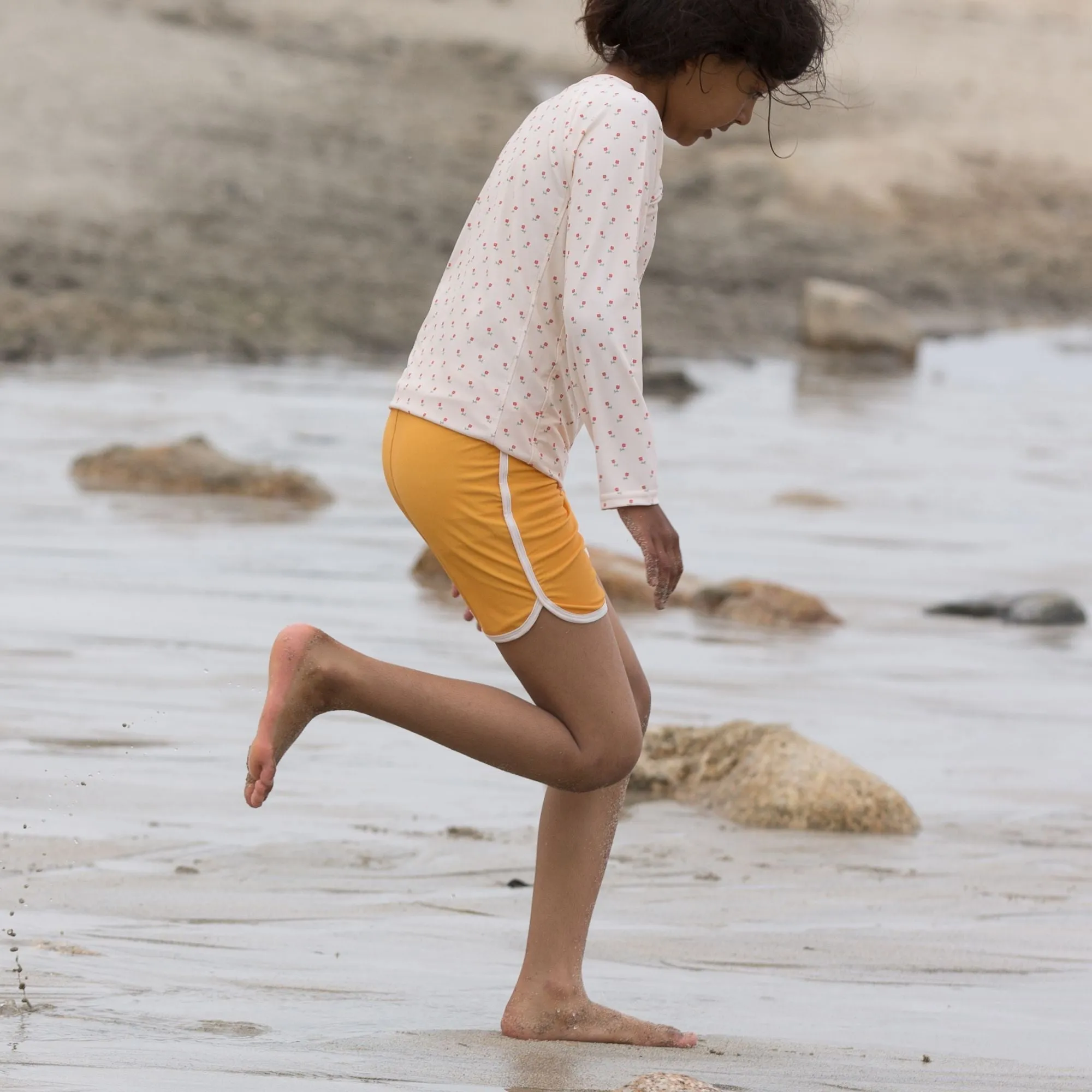 Gold UPF 50  Recycled Swim Shorts