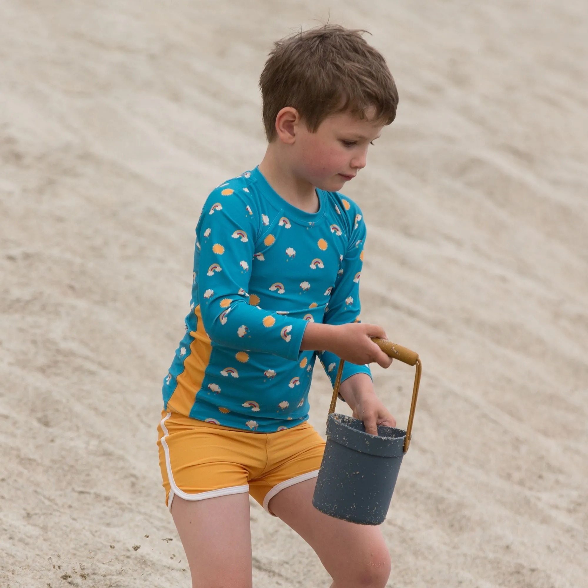 Gold UPF 50  Recycled Swim Shorts