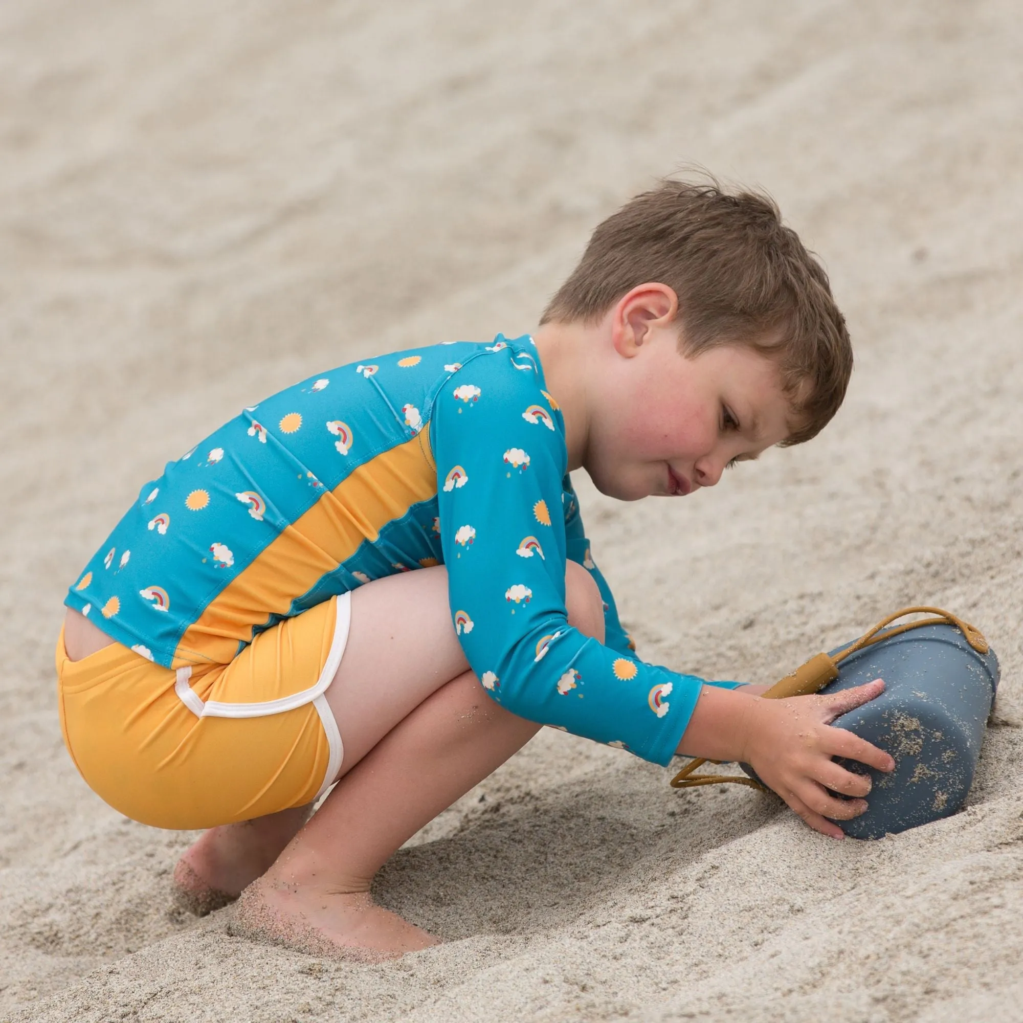 Gold UPF 50  Recycled Swim Shorts