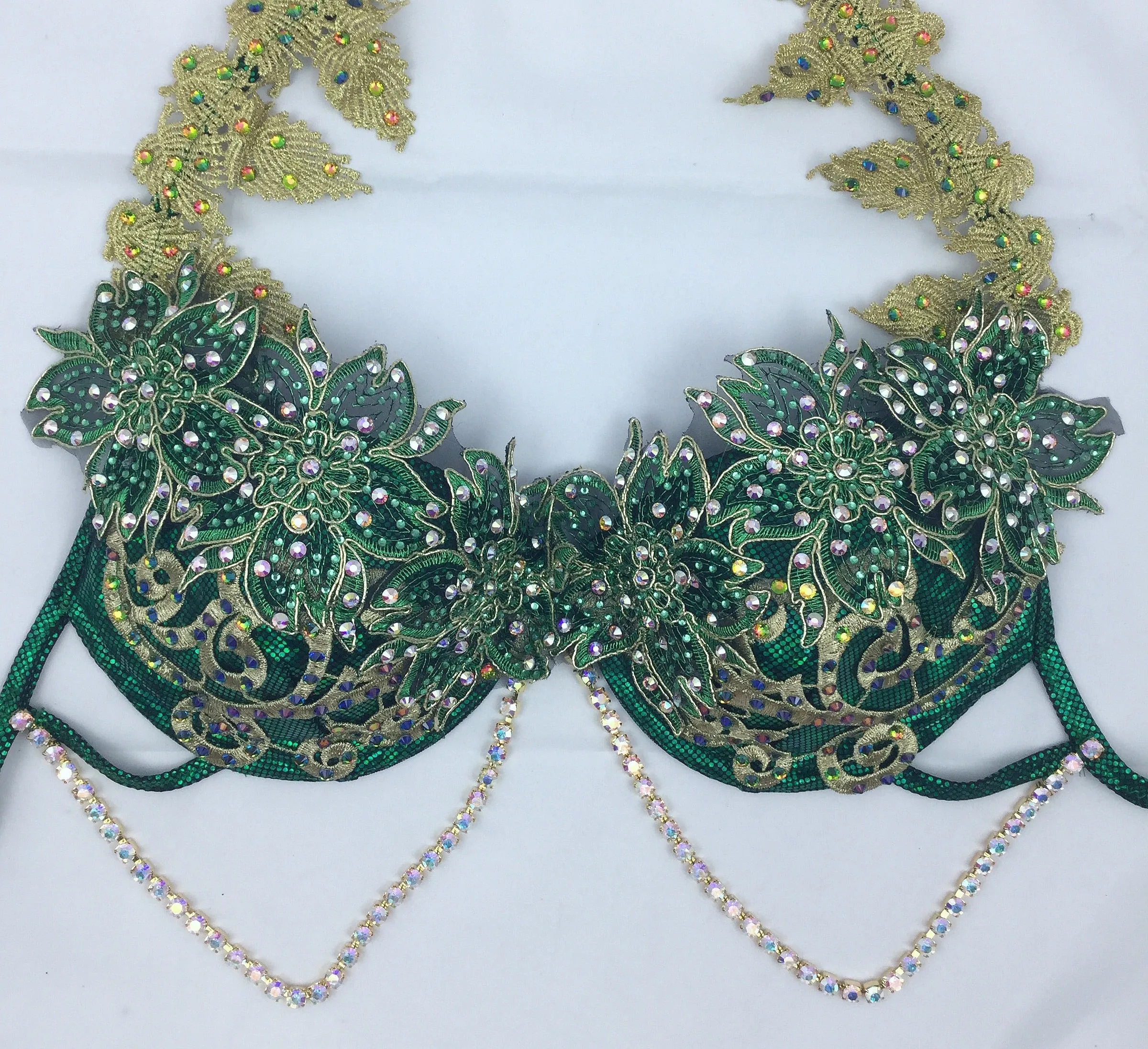 Hunter green WBFF bikini