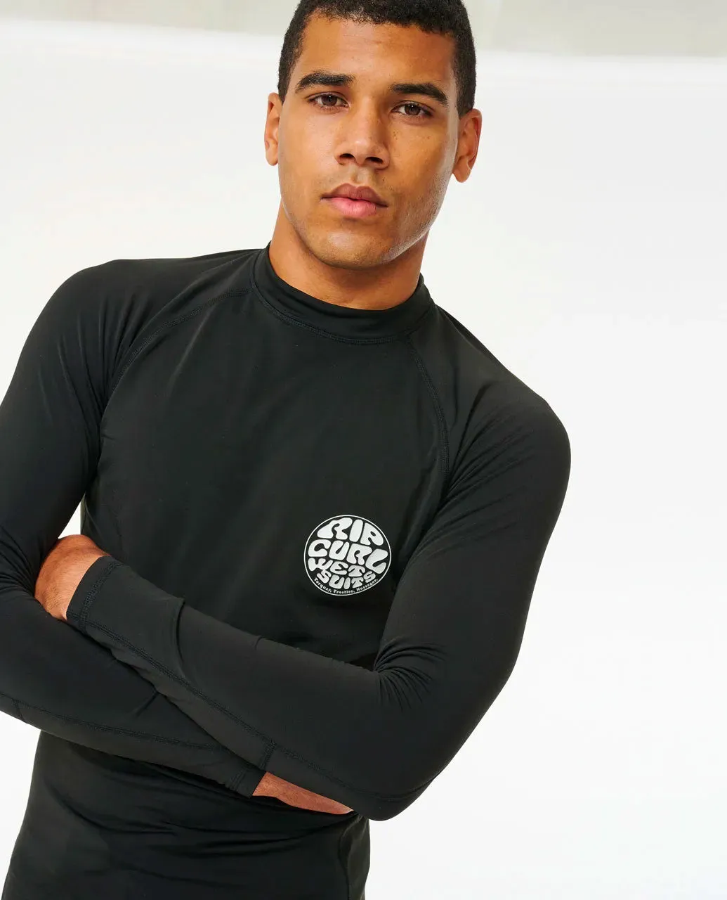 Icons UPF Brushed Long Sleeve Rash vest - Black
