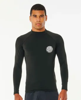 Icons UPF Brushed Long Sleeve Rash vest - Black