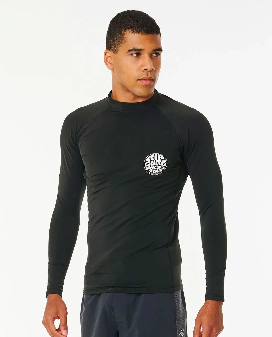 Icons UPF Brushed Long Sleeve Rash vest - Black