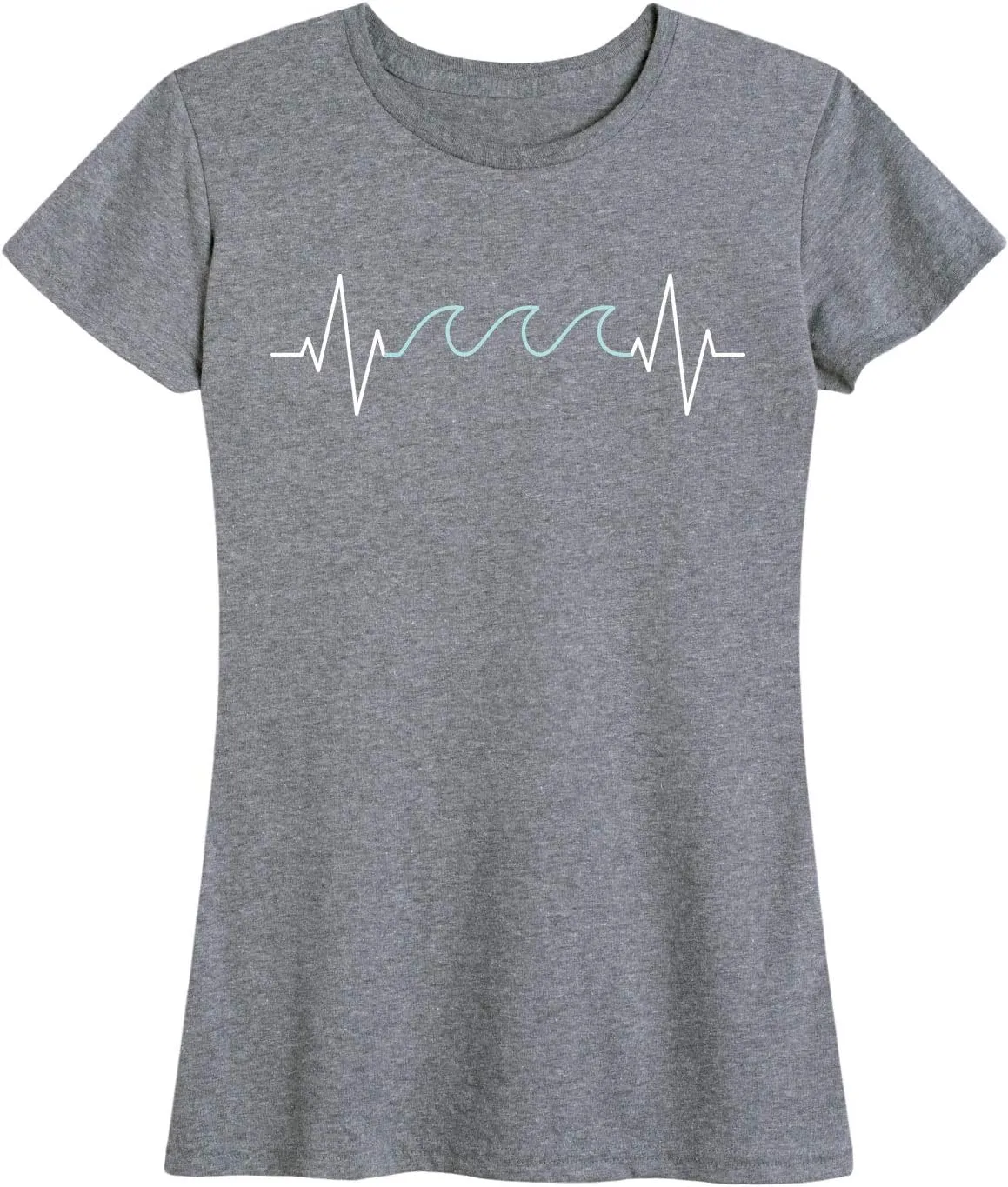 Instant Message - EKG Ocean Waves - Women's Short Sleeve T-Shirt