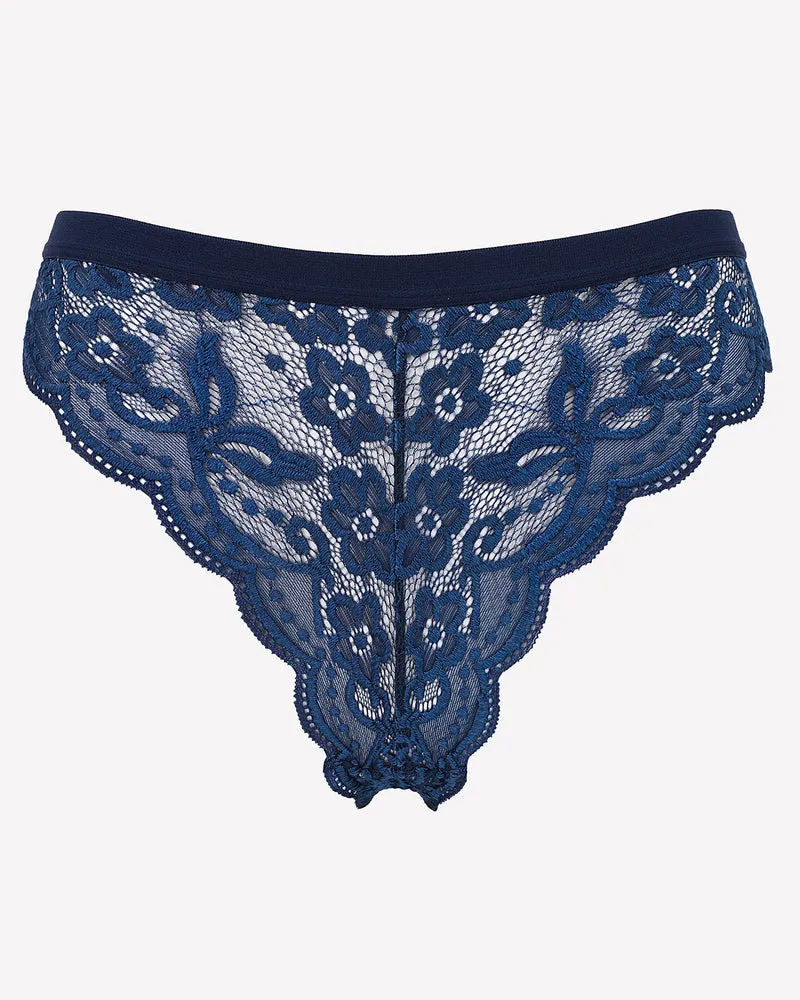 Lace Bow Panties T Back Low Waist Thong