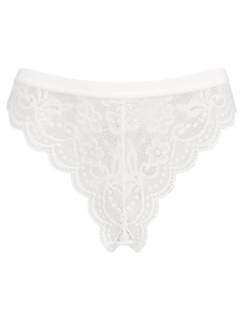 Lace Bow Panties T Back Low Waist Thong