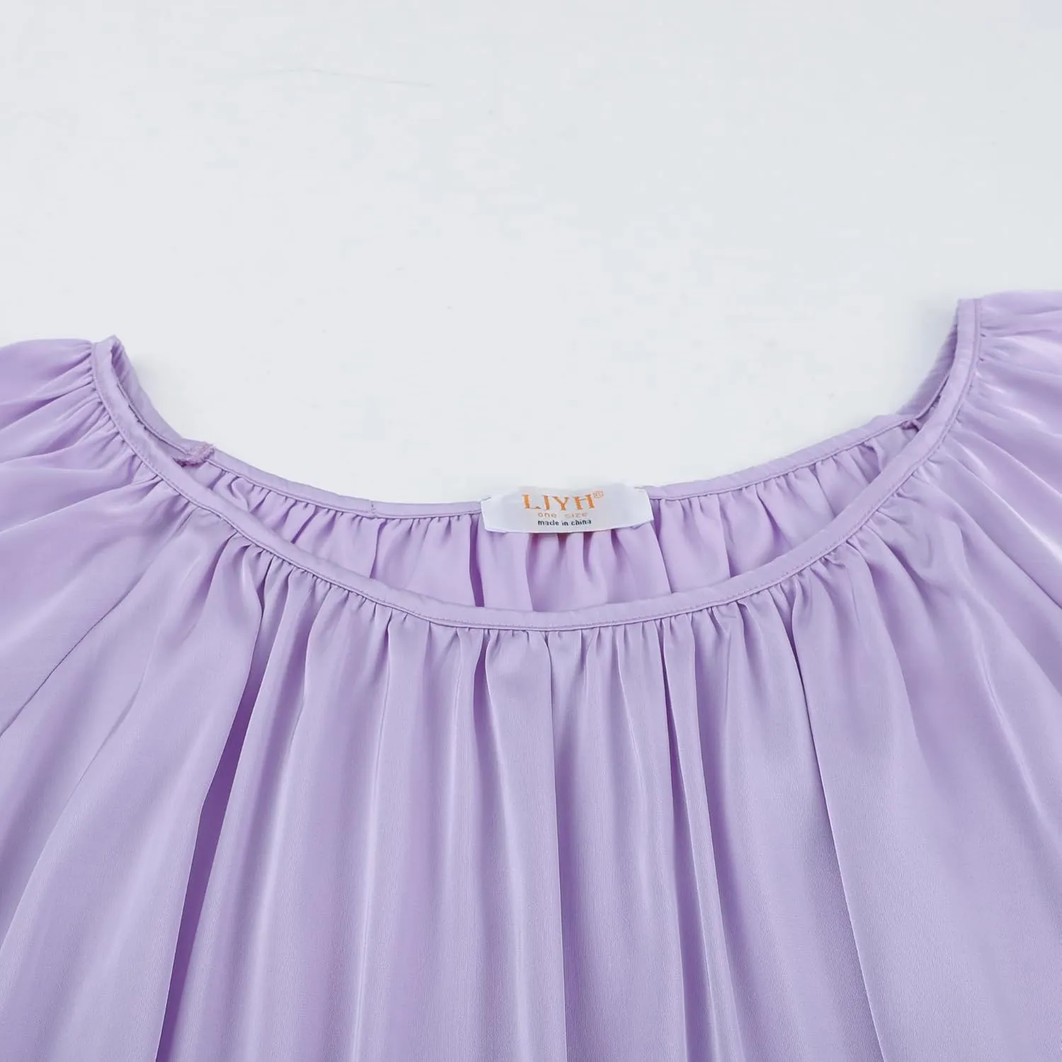 LJYH Women's Solid Short Sleeve Silky Long Nightgown Sleepwear Dress