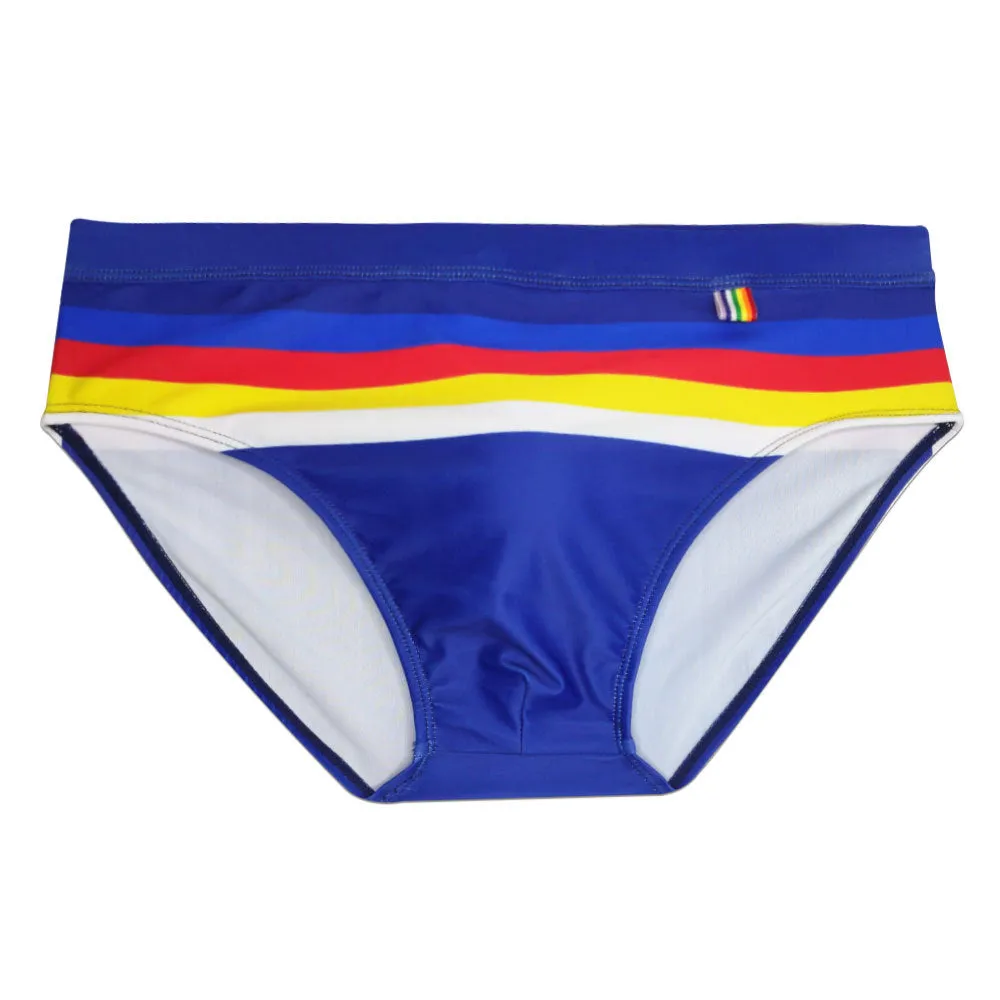 Men's Striped Swim Briefs