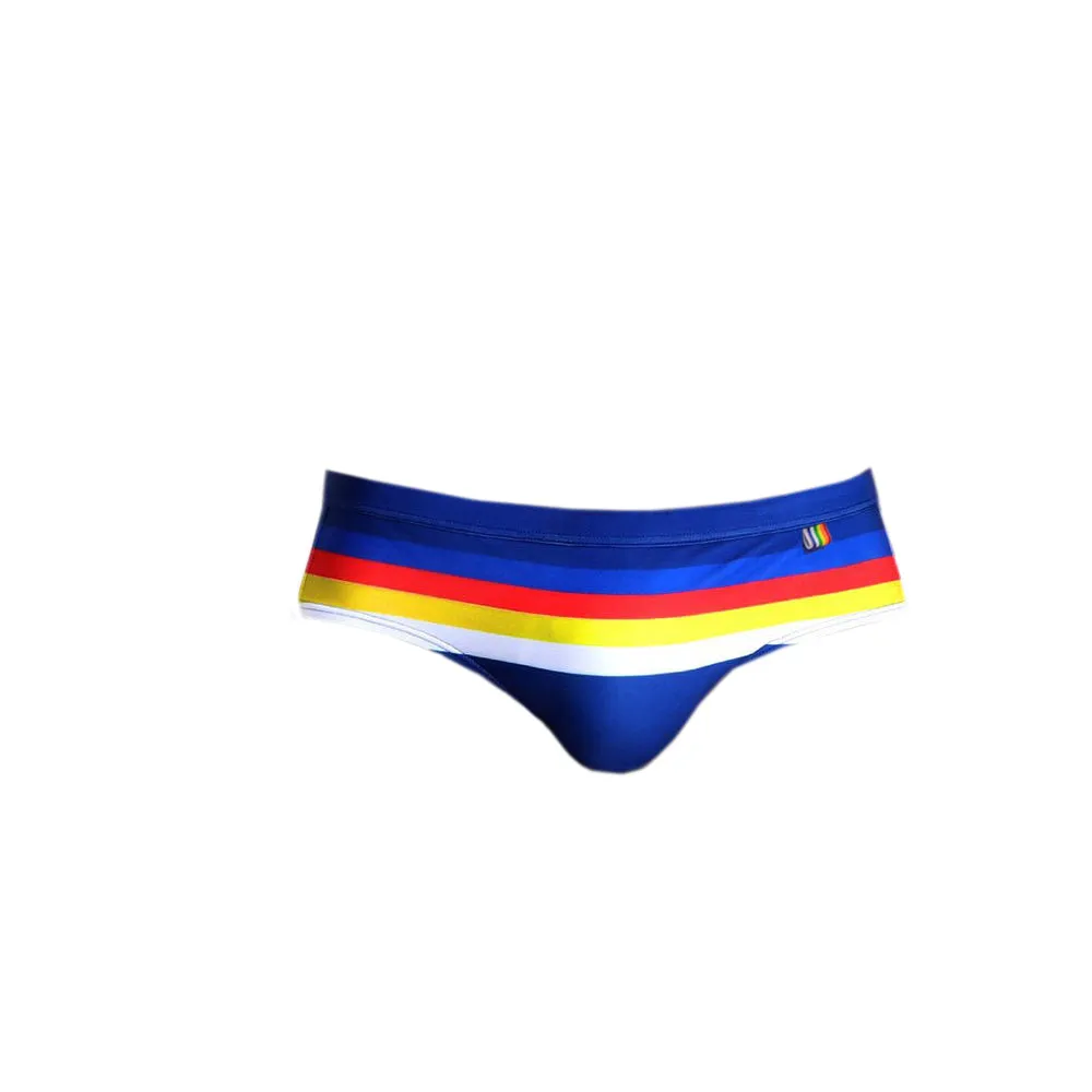 Men's Striped Swim Briefs