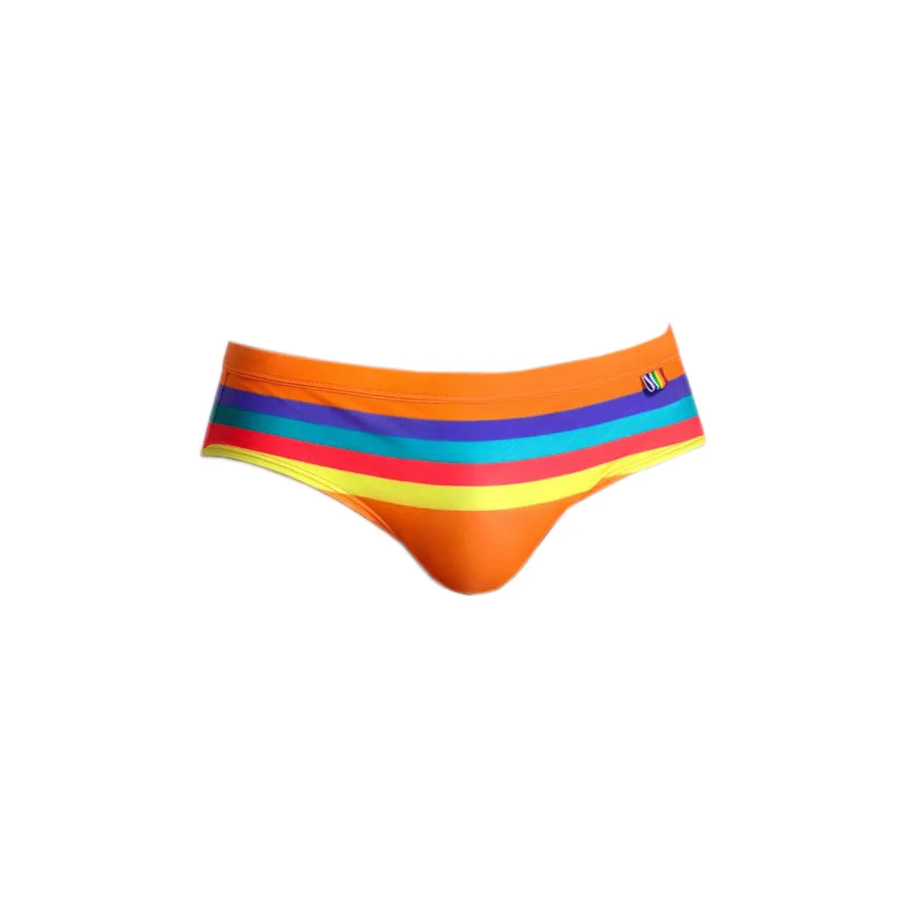 Men's Striped Swim Briefs