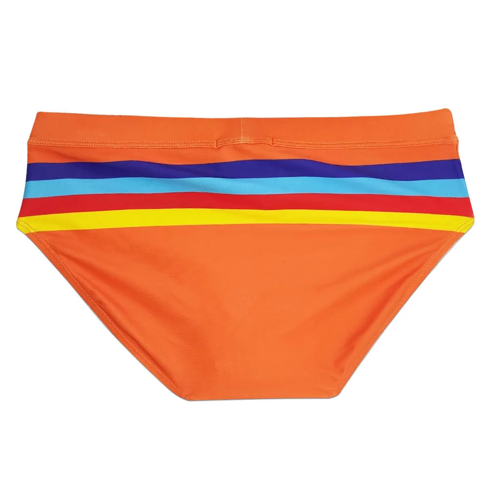 Men's Striped Swim Briefs