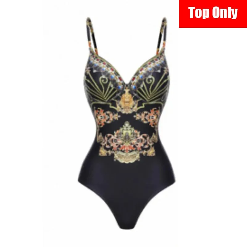 One Piece Swimsuit Floral Print Beach Bathing Suit Set