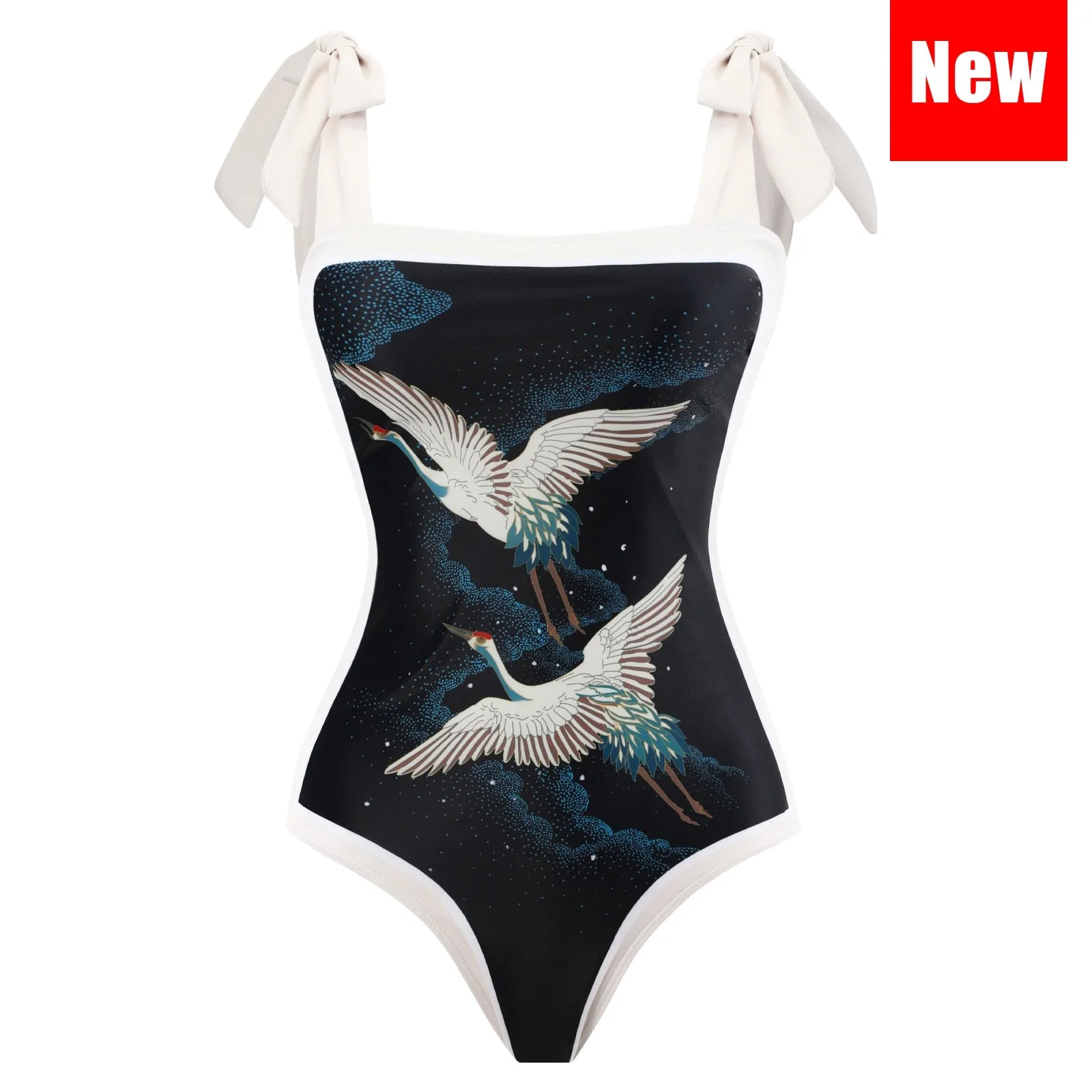One Piece Swimsuit Floral Print Beach Bathing Suit Set