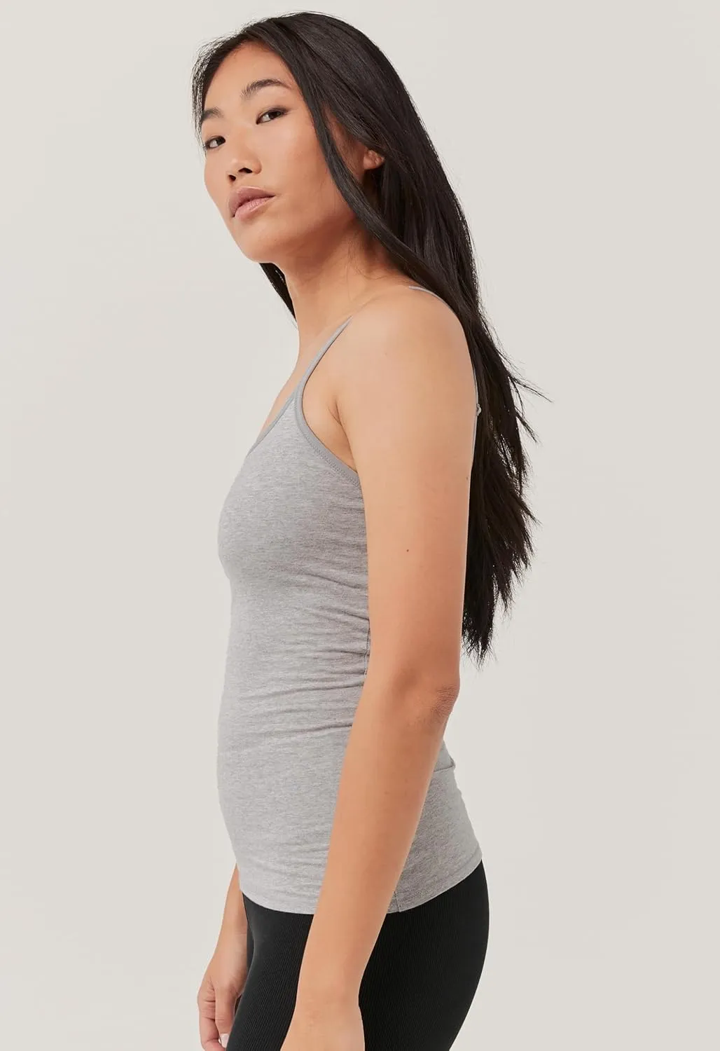 Pact Women's Cotton Camisole Tank Top with Built-in Shelf Bra