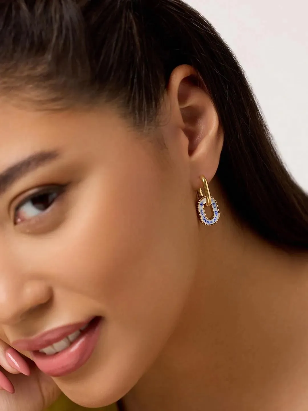 Paperclip Link Chain Earrings Convertible Link Earrings for Women Drop Dangle Earrings