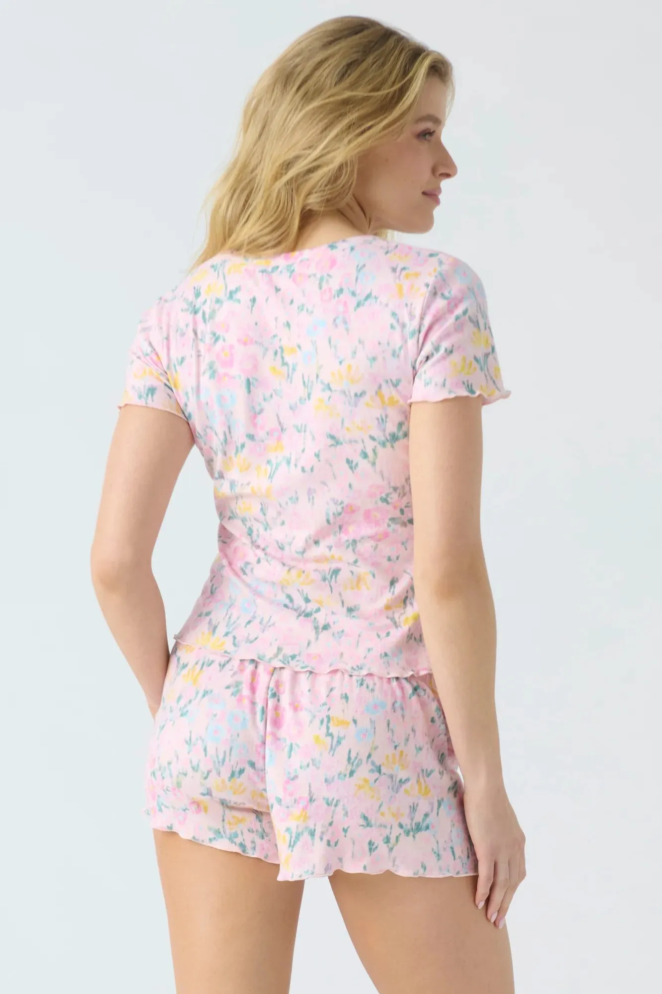 PJ Salvage Floral Fields Pajama Short Sleeve Top