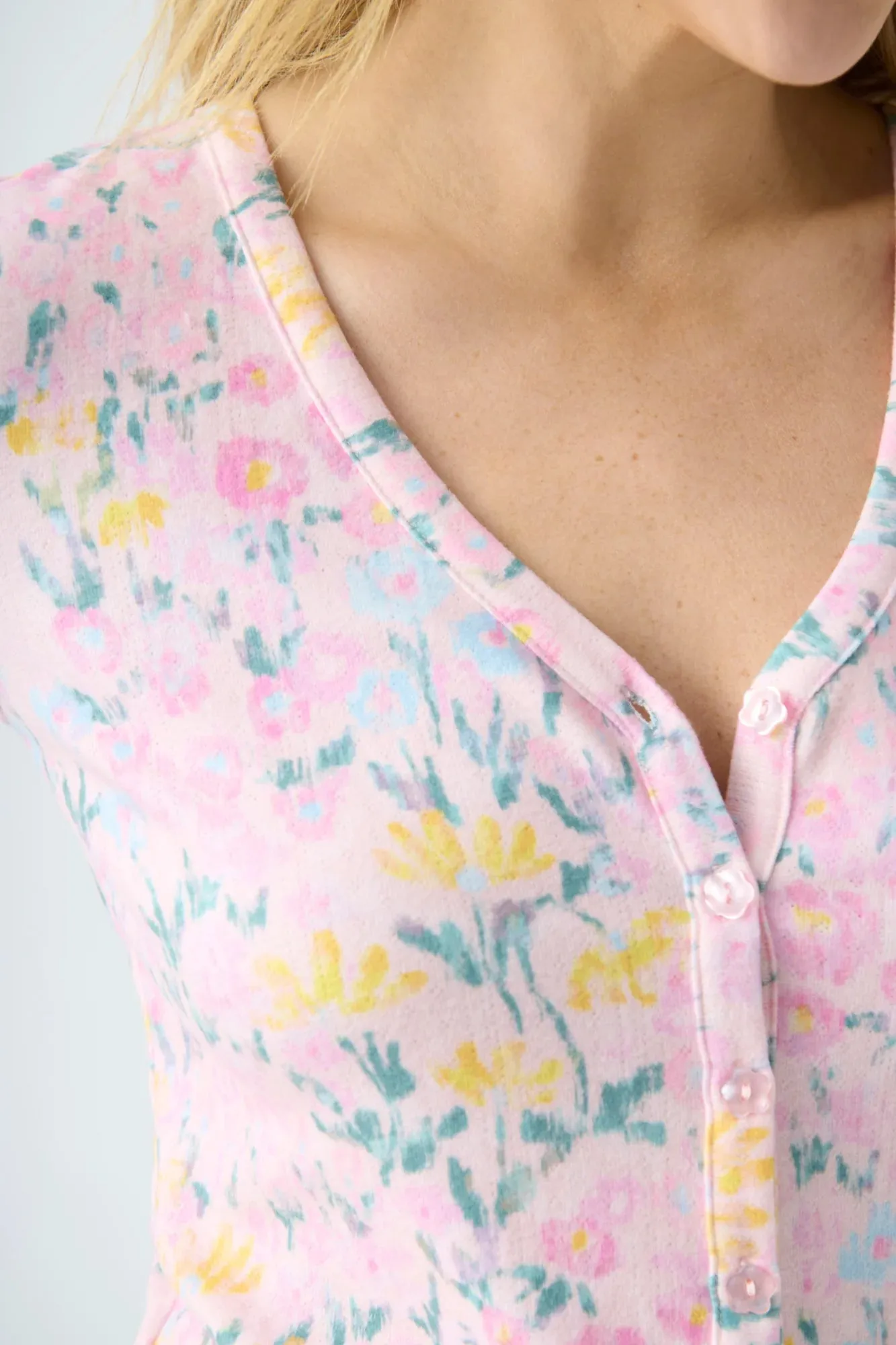 PJ Salvage Floral Fields Pajama Short Sleeve Top