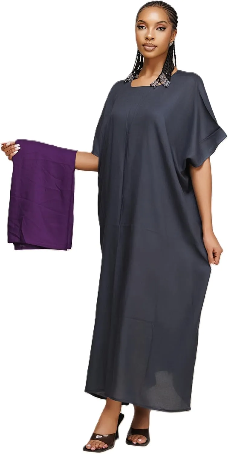 Plain Baati, African Dress for Women, Maxi Dress, Kaftan, Bata & Moo Moo Casual Dresses for Women (52-Inch Long)