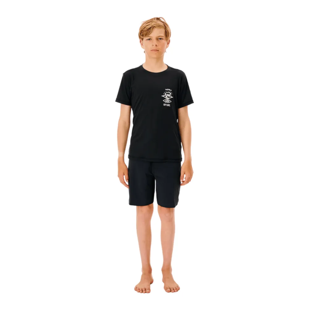 Rip Curl Icons Surflite Short Sleeve UV Rashguards - Boys (8-16 years)