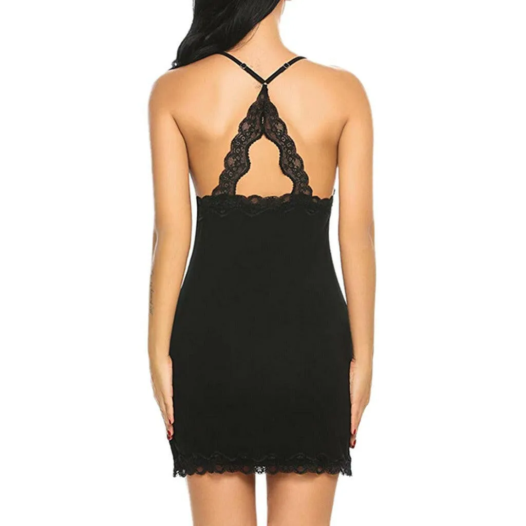 Sexy Lace Suspender Nightdress – Playful & Seductive Lingerie