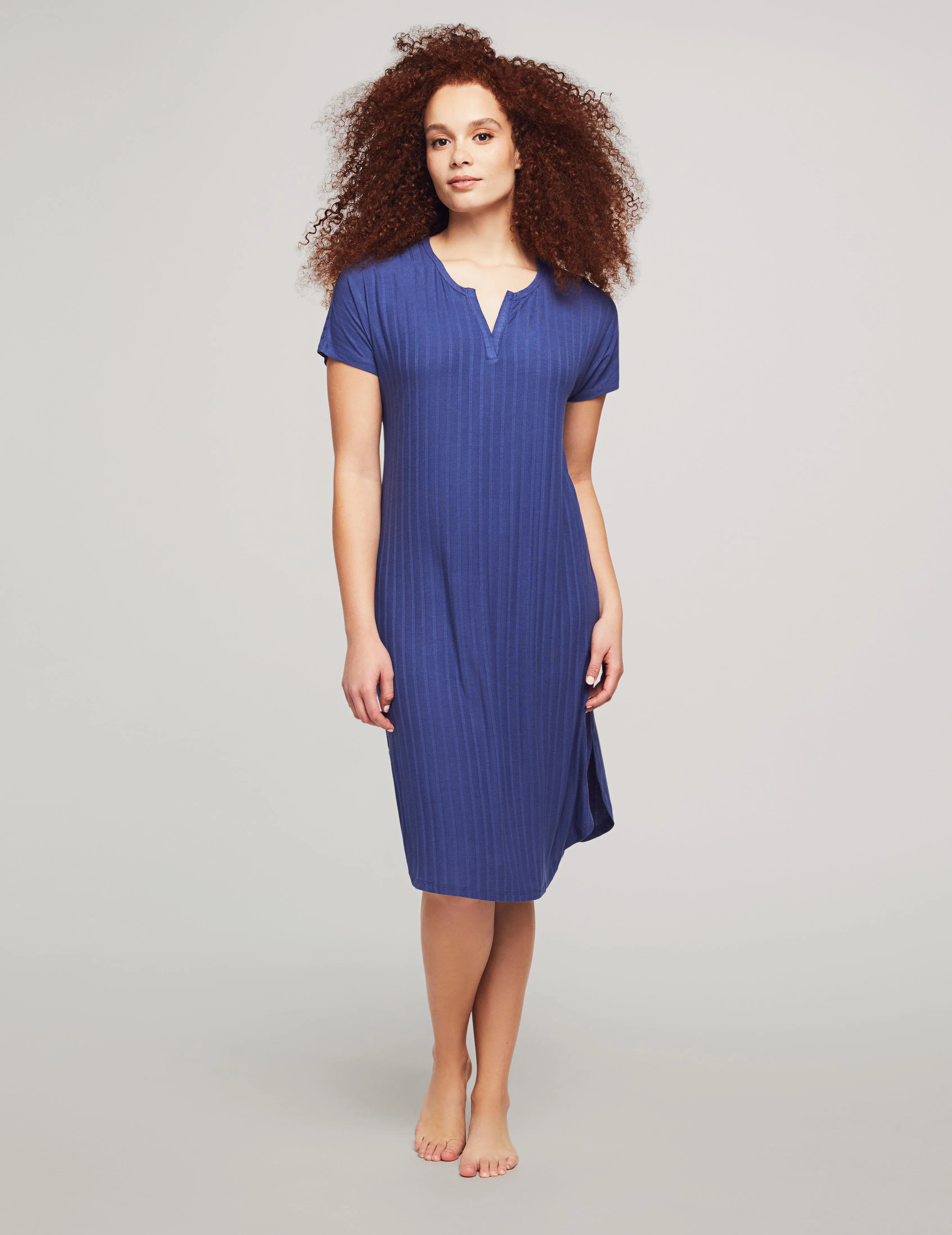 Short Sleeve Midi Nightgown