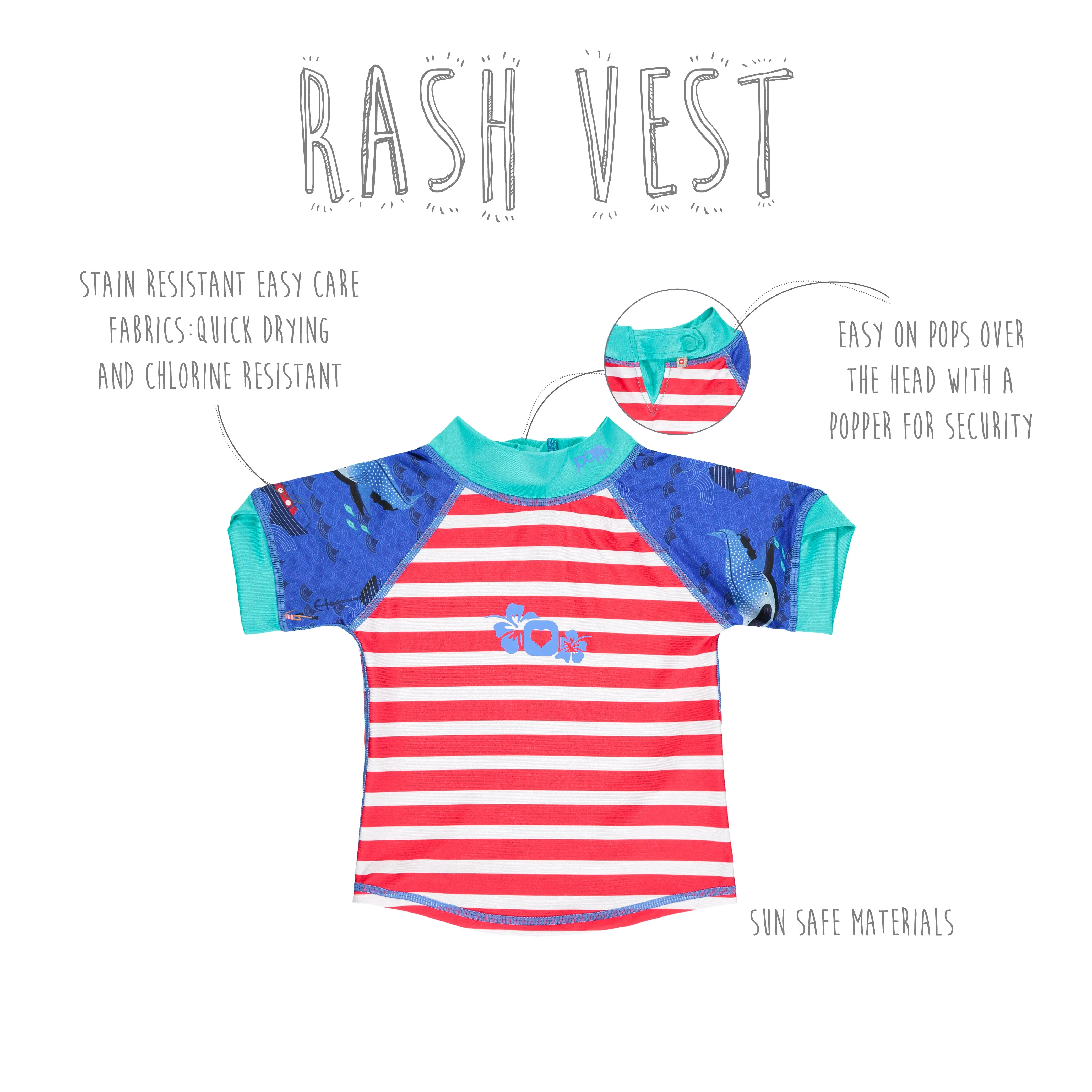 Short Sleeve Rash Vest - Endangered Ocean Collection