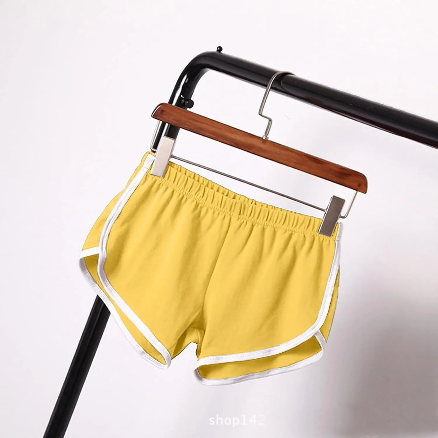 Summer Shorts for Women High-Waisted Workout Fabric with Stylish Side Stripe, Comfortable Athletic Outfits for Women