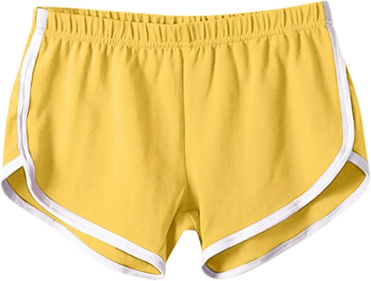 Summer Shorts for Women High-Waisted Workout Fabric with Stylish Side Stripe, Comfortable Athletic Outfits for Women