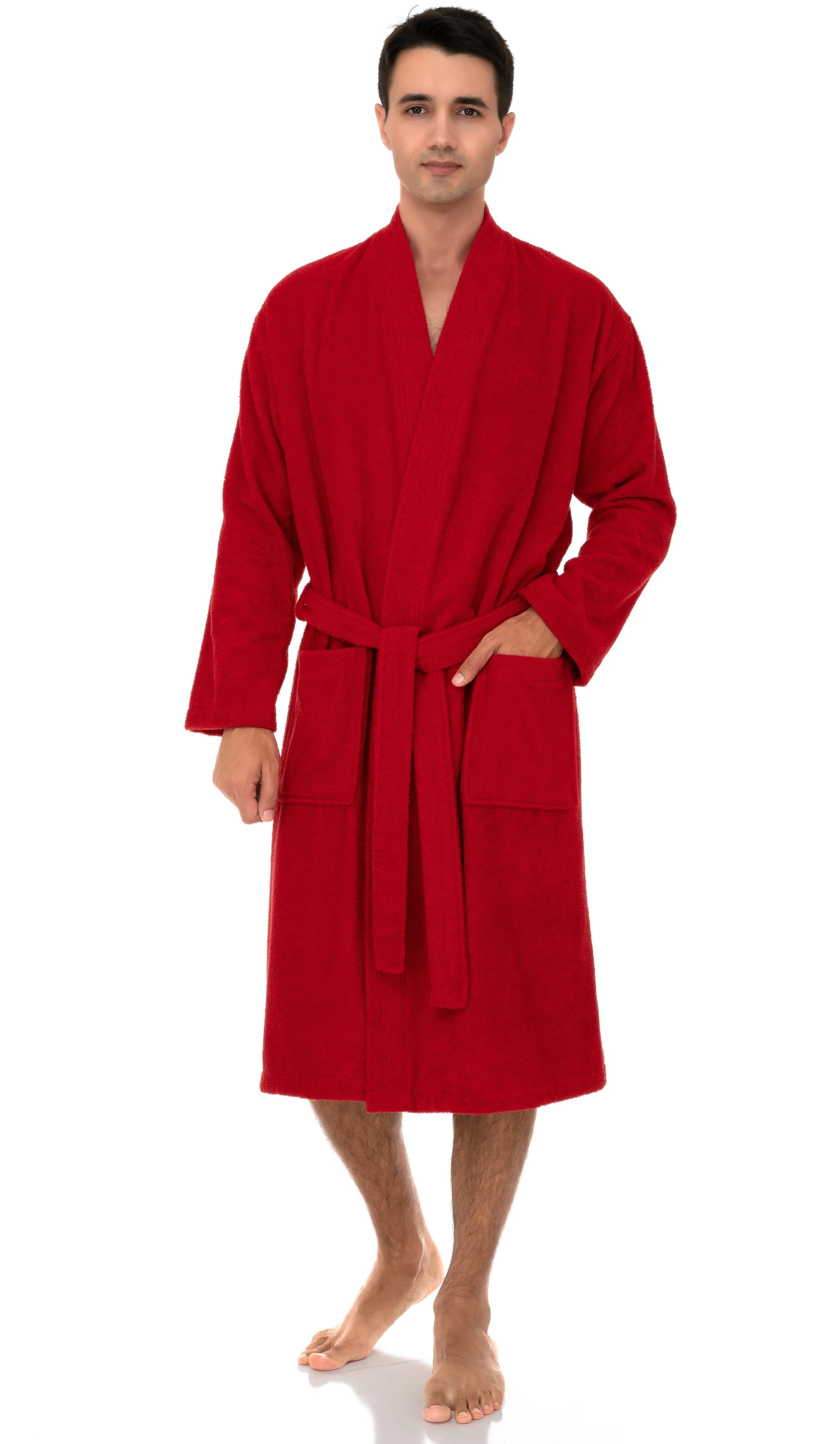TowelSelections Mens Robe, Cotton Terry Cloth Bathrobe, Soft Bath Robe for Men